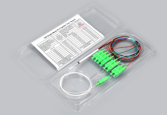 Çelik Boru Tipi 1x8 PLC Fiber Ayırıcı SC/APC Konektörü Fiber Optik PLC Dağıtıcı